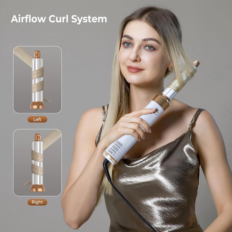 OKWRAP Hair Dryer Brush,6 in 1 Professional Hot Air Styler,Powerful Air Curling Wrap Styler,Negative Ionic Hair Dryer Fast Drying, Multi Hair Stylerfor Curling Volumizing Straightening Styling - Image 4